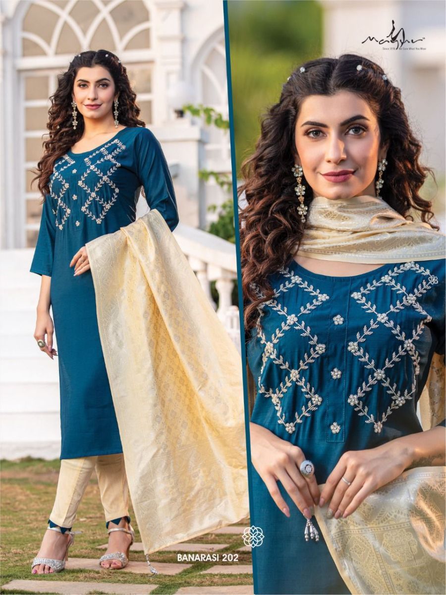 MAYUR-BANARASI-VOL-2-KURTI-PAT-WITH-DUPATTA-AT-WHOLESALE-8