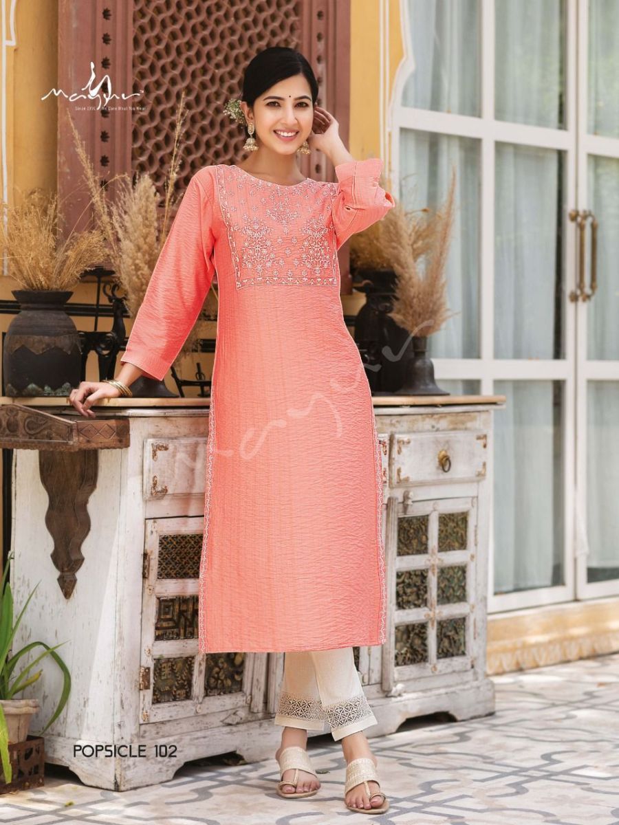 MAYUR-POPSICLE-VISCOSE-WORK-KURTI-WITH-PANT-MANUFACTUR-AHEMADABAD-2