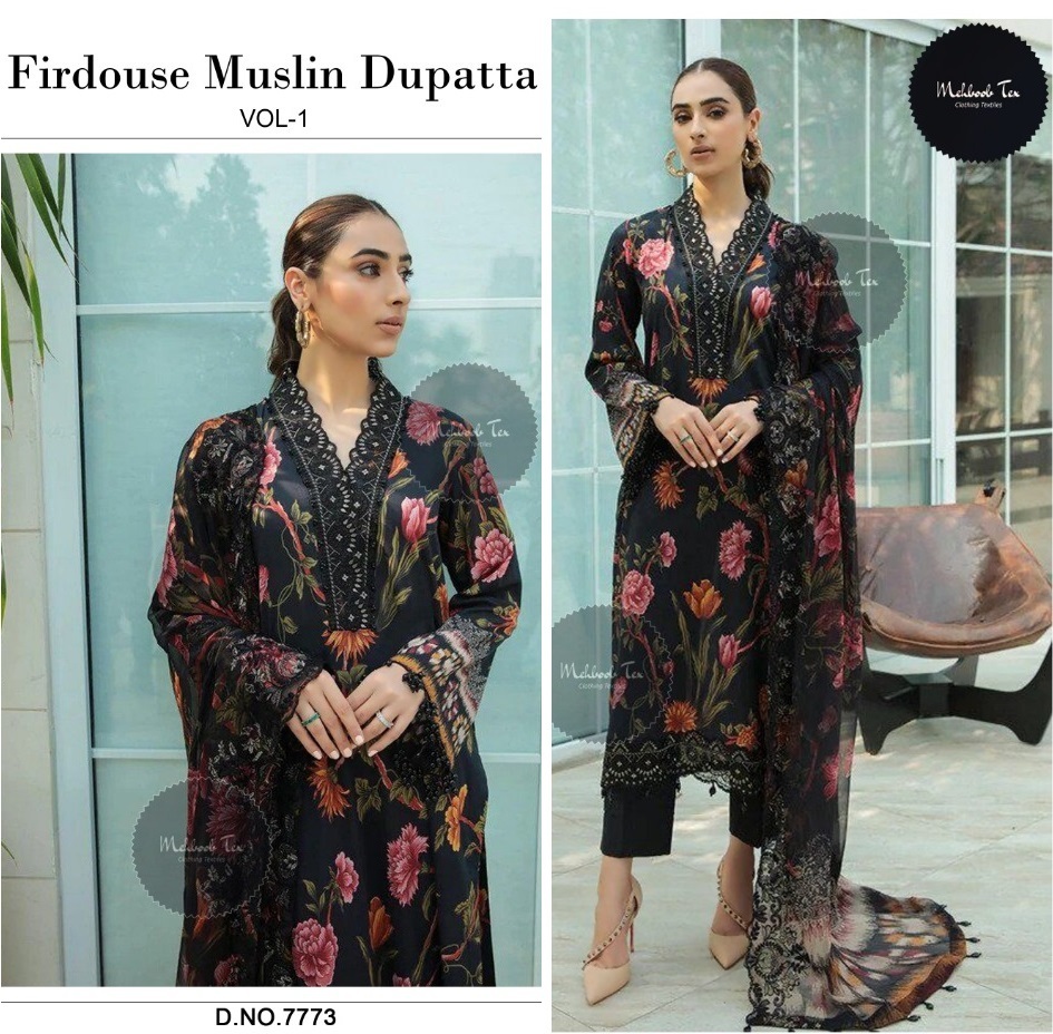MEHBOOB-TEX-7773-FIRDOUSE-MUSLIN-VOL-1-SUITS-1