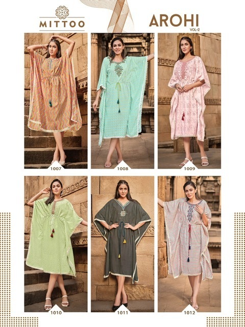 MITTOO-AROHI-VOL-2-DESIGNER-RAYON-PARINTED-KAFTAN-AT-WHOLESALE-3