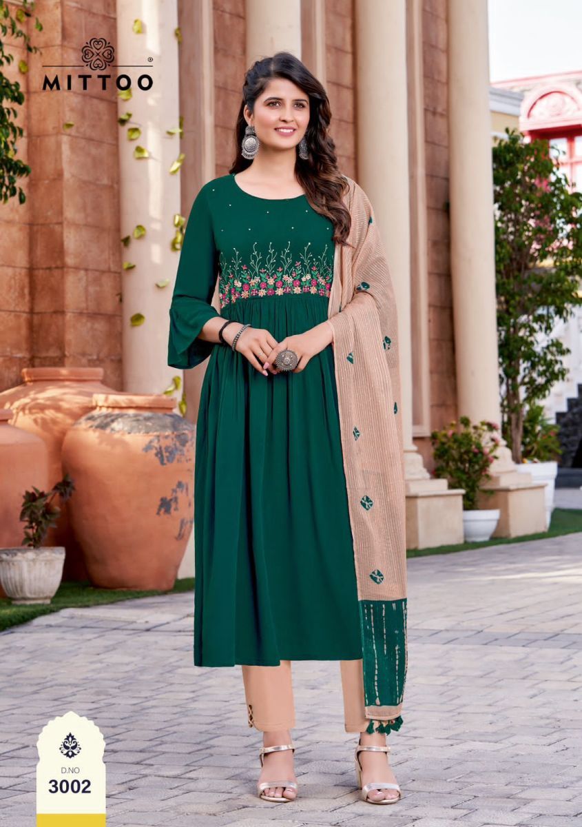 MITTOO-GARIMA-RAYON-KURTI-PANT-WITH-DUPATTA-WHOLESALER-SURAT-5