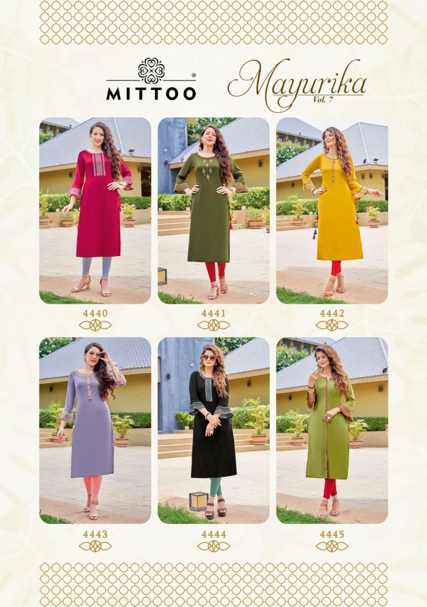 MITTOO-MAYURIKA-VOL-7-RAYON-HANDWORK-KURTIS-AT-SURAT-10
