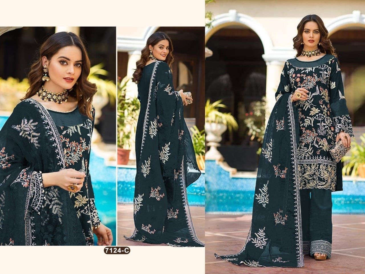 PEHNAVA-D.NO-7124-GEORGETTE-PAKISTANI-SUITS-LATEST-CATALOGUE-4