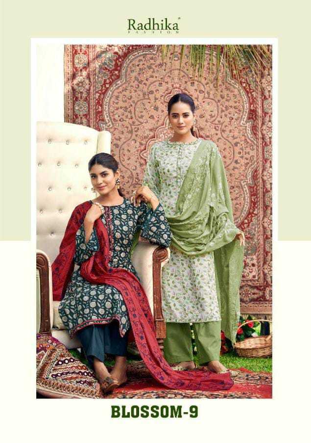 RADHIKA-AZARA-BLOSSOM-VOL-9-COTTON-PRINTED-SUITS-WHOLESALE-1