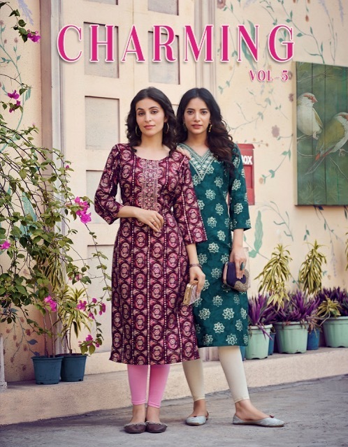 RADHIKA-CHARMING-VOL-5-CHANDERI-WORK-KURTIS-DISTRIBUTOR-IN-SURAT-2
