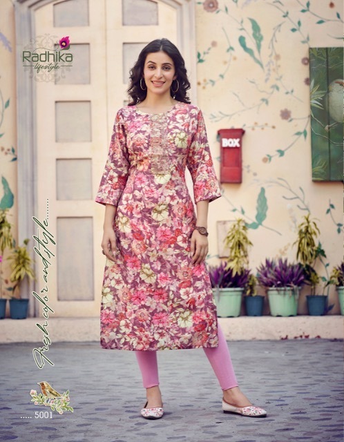 RADHIKA-CHARMING-VOL-5-CHANDERI-WORK-KURTIS-DISTRIBUTOR-IN-SURAT-4