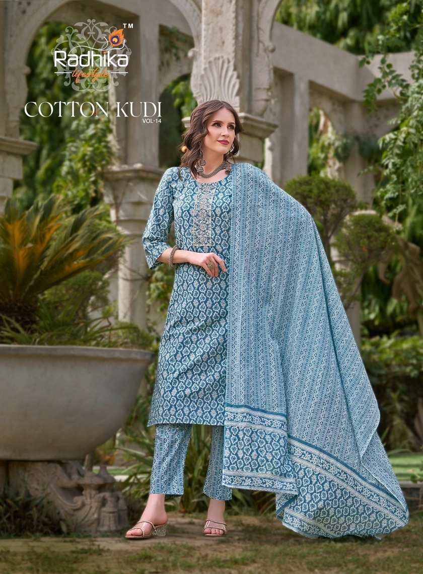 RADHIKA-COTTON-KUDI-VOL-14-KURTI-PANT-WITH-DUPATTA-9