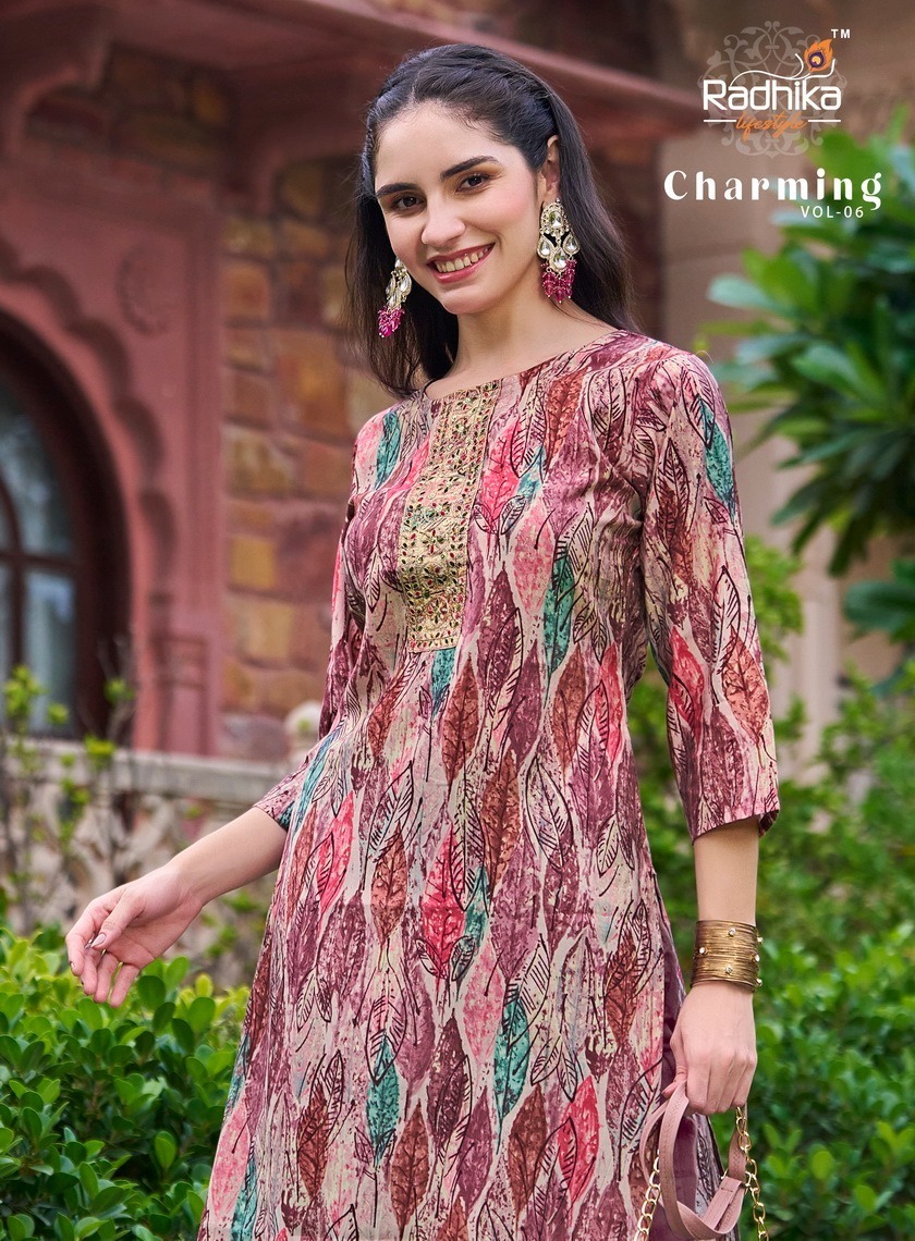 RADHIKA-LIFESTYLE-CHARMING-VOL-6-MODAL-CHANDERI-KURTI-SUPPLIER-IN-SURAT-5