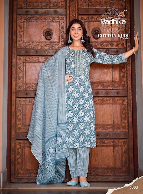 RADHIKA-LIFESTYLE-COTTON-KUDI-VOL-6-KURTI-PANT-WITH-DUPATTA-3-PC-SET-CATALOGUE-4