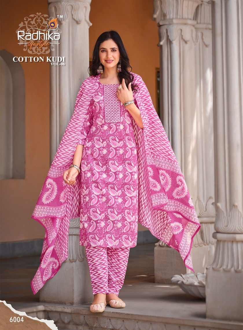 RADHIKA-LIFESTYLE-COTTON-KUDI-VOL-6-KURTI-PANT-WITH-DUPATTA-3-PC-SET-CATALOGUE-5