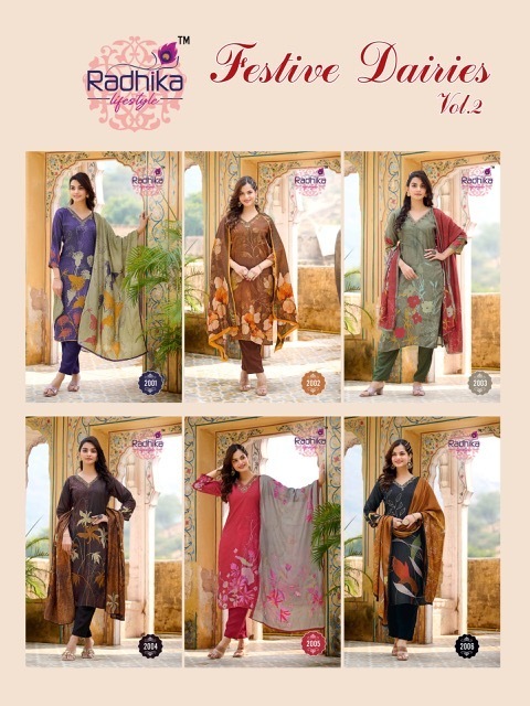 RADHIKA-LIFESTYLE-FESTIVE-DIARIES-VOL-2-MUSLIN-READYMADE-KURTI-SUPPLIER-11