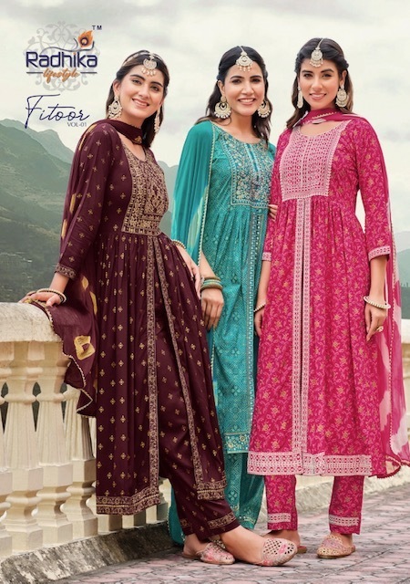 RADHIKA-LIFESTYLE-FITOOR-VOL-1-KURTI-PANT-WITH-DUPATTA-WHOLESALER-SURAT-9