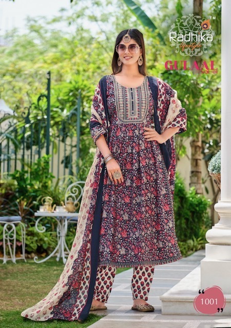 RADHIKA-LIFESTYLE-GULAAL-VOL-1-KURTI-PANT-WITH-DUPATTA-3-PCS-SET-WHOLESALER-2