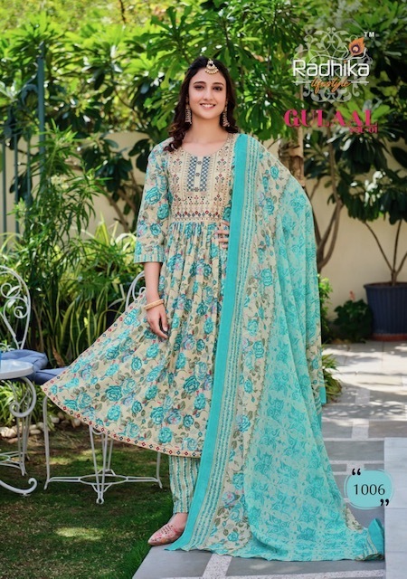 RADHIKA-LIFESTYLE-GULAAL-VOL-1-KURTI-PANT-WITH-DUPATTA-3-PCS-SET-WHOLESALER-8