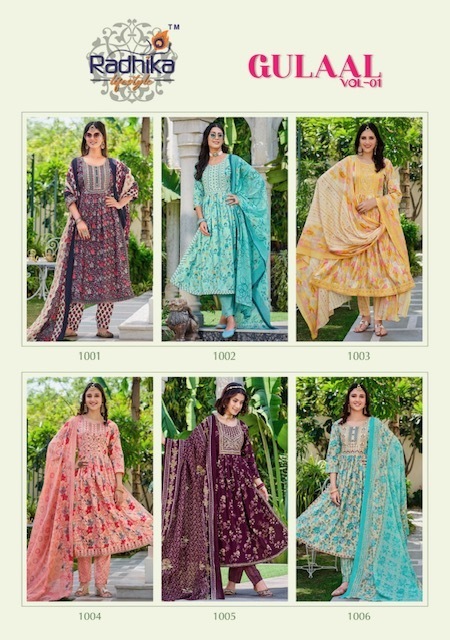 RADHIKA-LIFESTYLE-GULAAL-VOL-1-KURTI-PANT-WITH-DUPATTA-3-PCS-SET-WHOLESALER-9