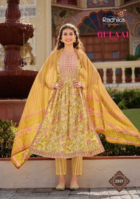 RADHIKA-LIFESTYLE-GULAAL-VOL-2-KURTI-PANT-WITH-DUPATTA-WHOLESALER-SURAT-2