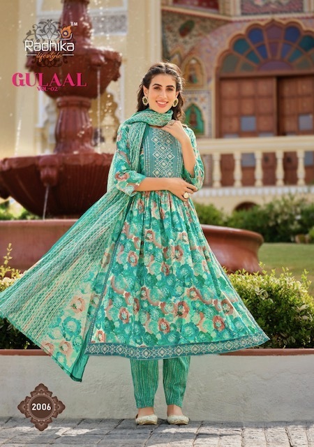 RADHIKA-LIFESTYLE-GULAAL-VOL-2-KURTI-PANT-WITH-DUPATTA-WHOLESALER-SURAT-7