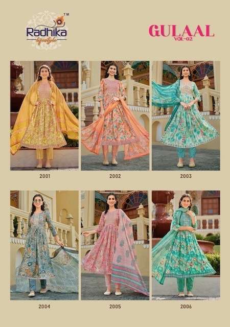 RADHIKA-LIFESTYLE-GULAAL-VOL-2-KURTI-PANT-WITH-DUPATTA-WHOLESALER-SURAT-8