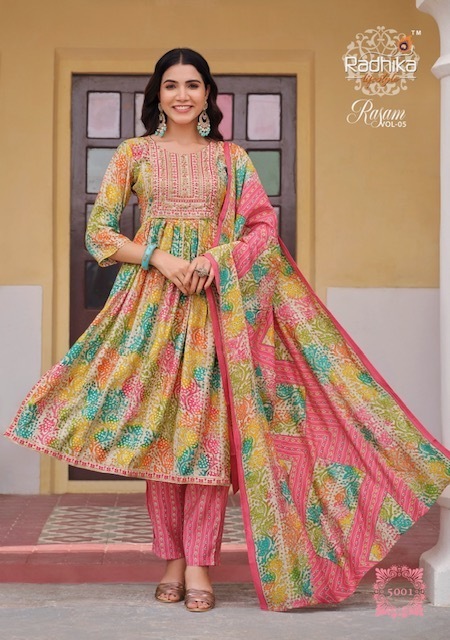 RADHIKA-LIFESTYLE-RASAM-VOL-5-NYRA-CUT-GOWN-PANT-WITH-DUPATTA-WHOLESALER-SURAT-2