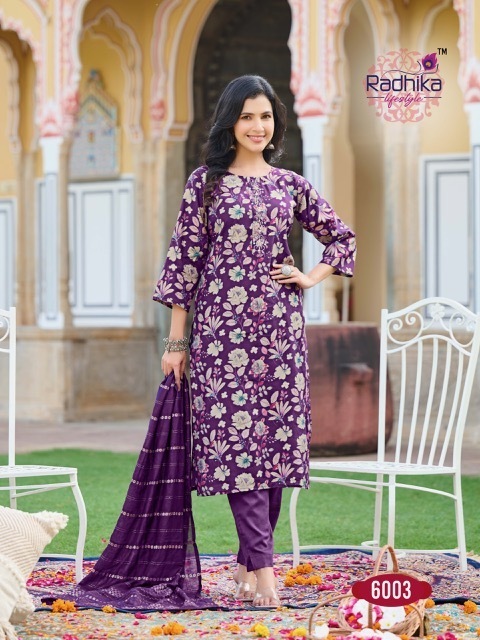 RADHIKA-LIFESTYLE-SATRANGI-VOL-6-CHANDERI-PRINT-READYMADE-KURTI-4