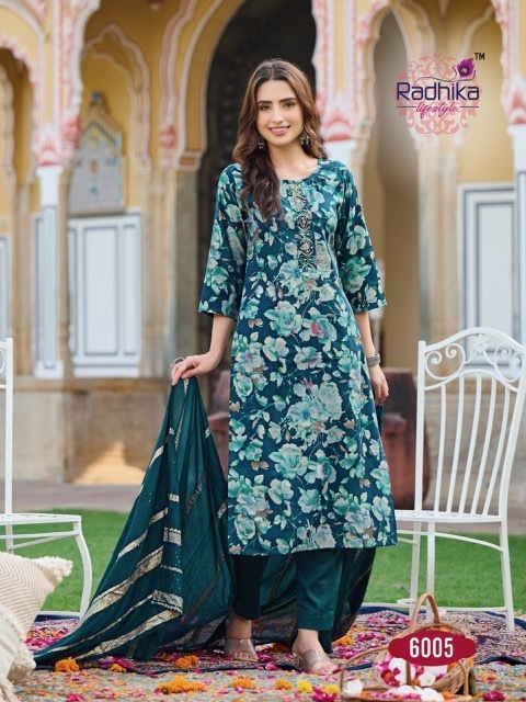 RADHIKA-LIFESTYLE-SATRANGI-VOL-6-CHANDERI-PRINT-READYMADE-KURTI-6
