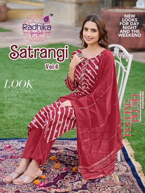 RADHIKA-LIFESTYLE-SATRANGI-VOL-6-CHANDERI-PRINT-READYMADE-KURTI-9