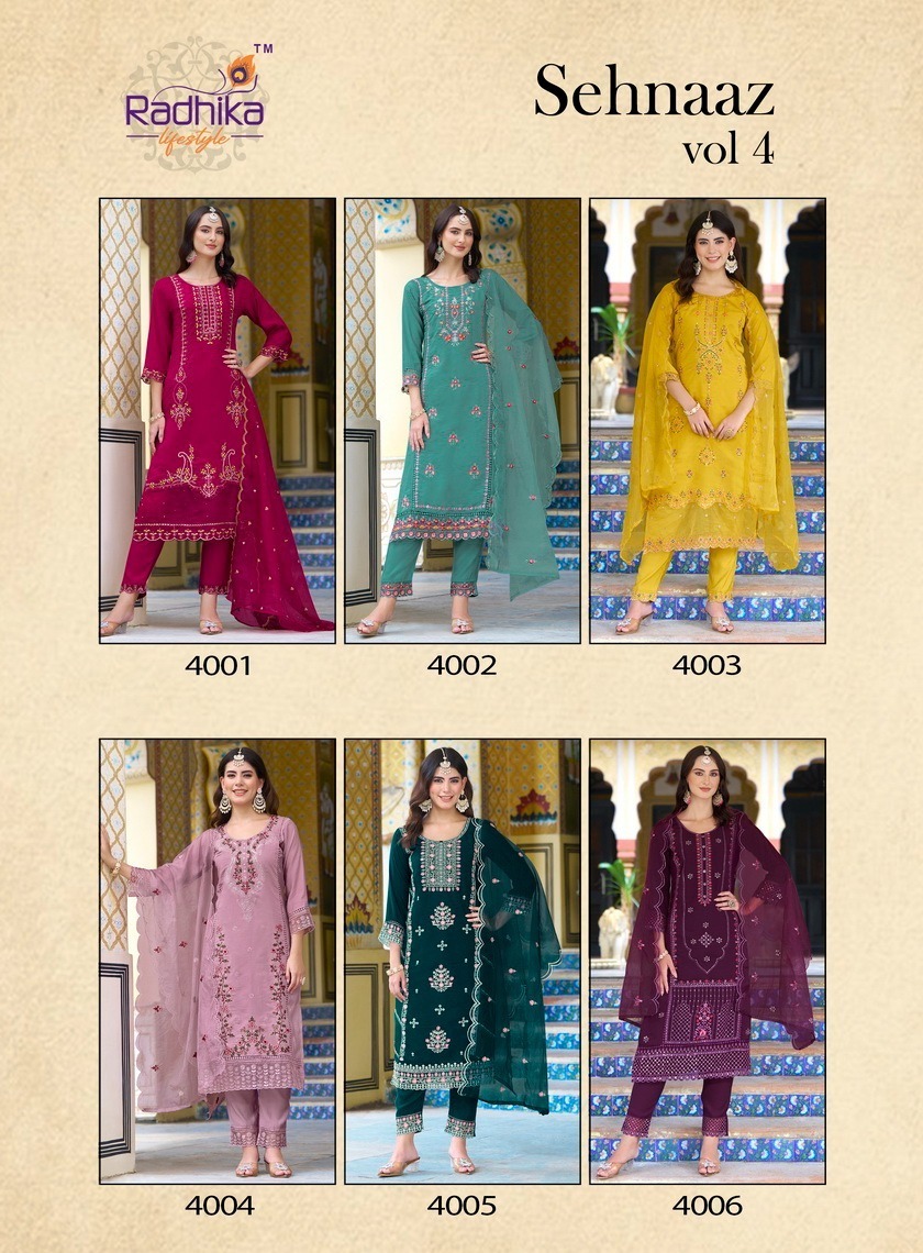 RADHIKA-LIFESTYLE-SEHNAAZ-VOL-4-ROMAN-SILK-ORGANZA-KURTI-SUPPLIER-IN-SURAT-2