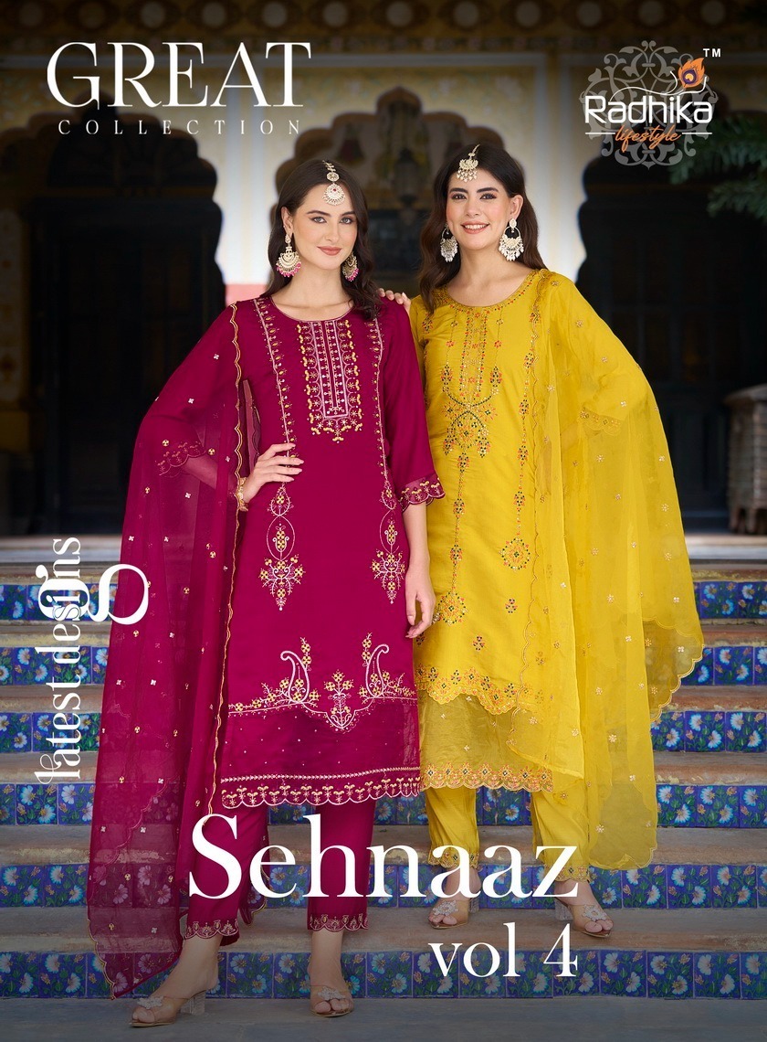 RADHIKA-LIFESTYLE-SEHNAAZ-VOL-4-ROMAN-SILK-ORGANZA-KURTI-SUPPLIER-IN-SURAT-3