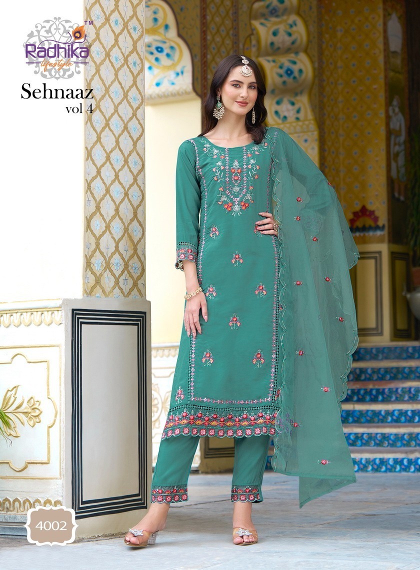 RADHIKA-LIFESTYLE-SEHNAAZ-VOL-4-ROMAN-SILK-ORGANZA-KURTI-SUPPLIER-IN-SURAT-8