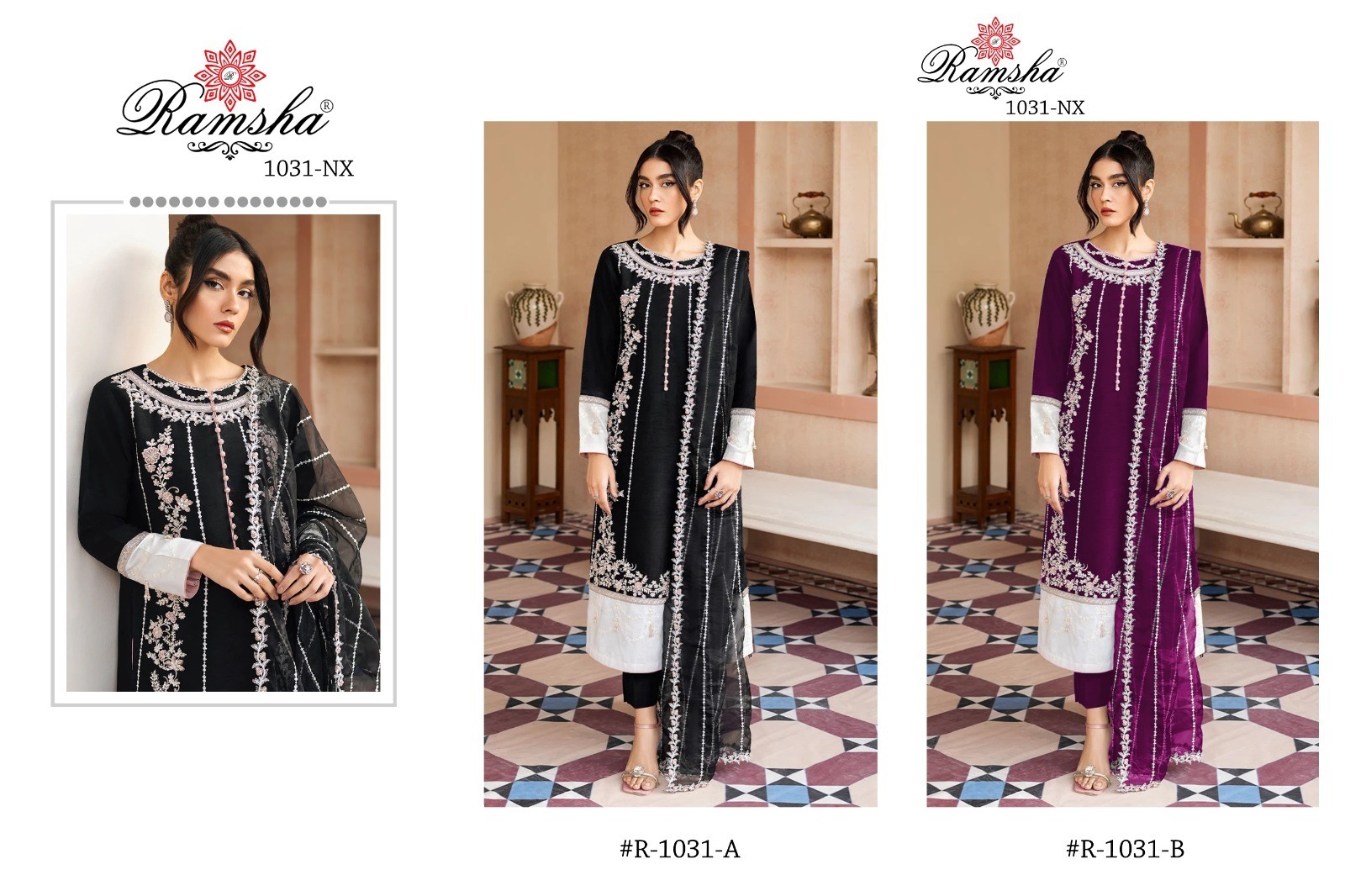 RAMSHA-PRESENT-R-1031-NX-ORGANZA-EMBROIDERY-PAKISTANI-SUITS-AT-SURAT-3