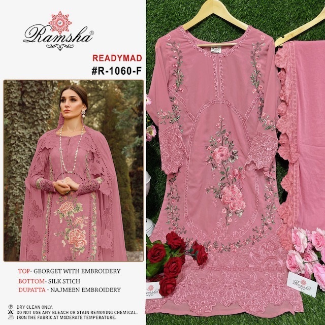RAMSHA-PRESENT-R-1060-GEORGETTE-READYMADE-PAKISTANI-SUITS-SURAT-4