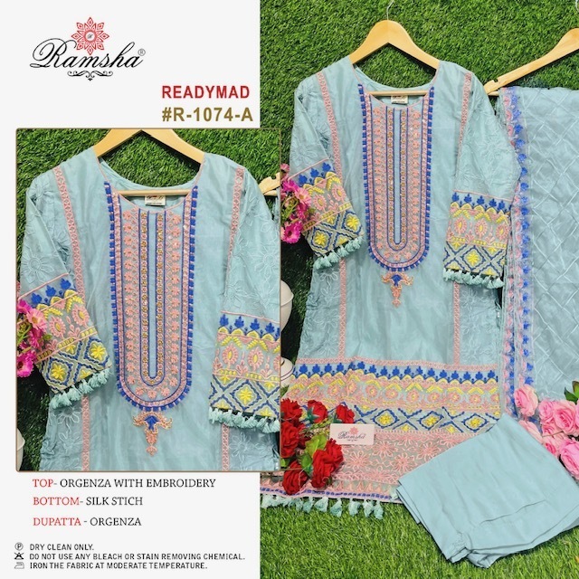 RAMSHA-PRESENT-R-1074-ORGANZA-EMBROIDERY-PAKISTANI-SUITS-SUPPLIER-SURAT-1