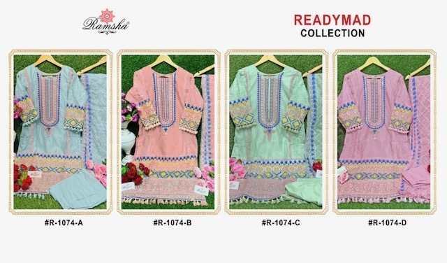 RAMSHA-PRESENT-R-1074-ORGANZA-EMBROIDERY-PAKISTANI-SUITS-SUPPLIER-SURAT-5