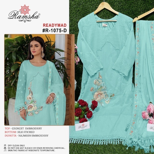 RAMSHA-PRESENT-R-1075-GEORGETTE-EMBROIDERY-PAKISTANI-SUITS-NEW-CATALOGUE-5