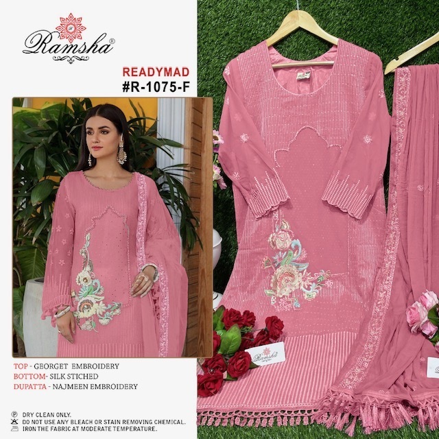 RAMSHA-PRESENT-R-1075-GEORGETTE-EMBROIDERY-PAKISTANI-SUITS-NEW-CATALOGUE-7