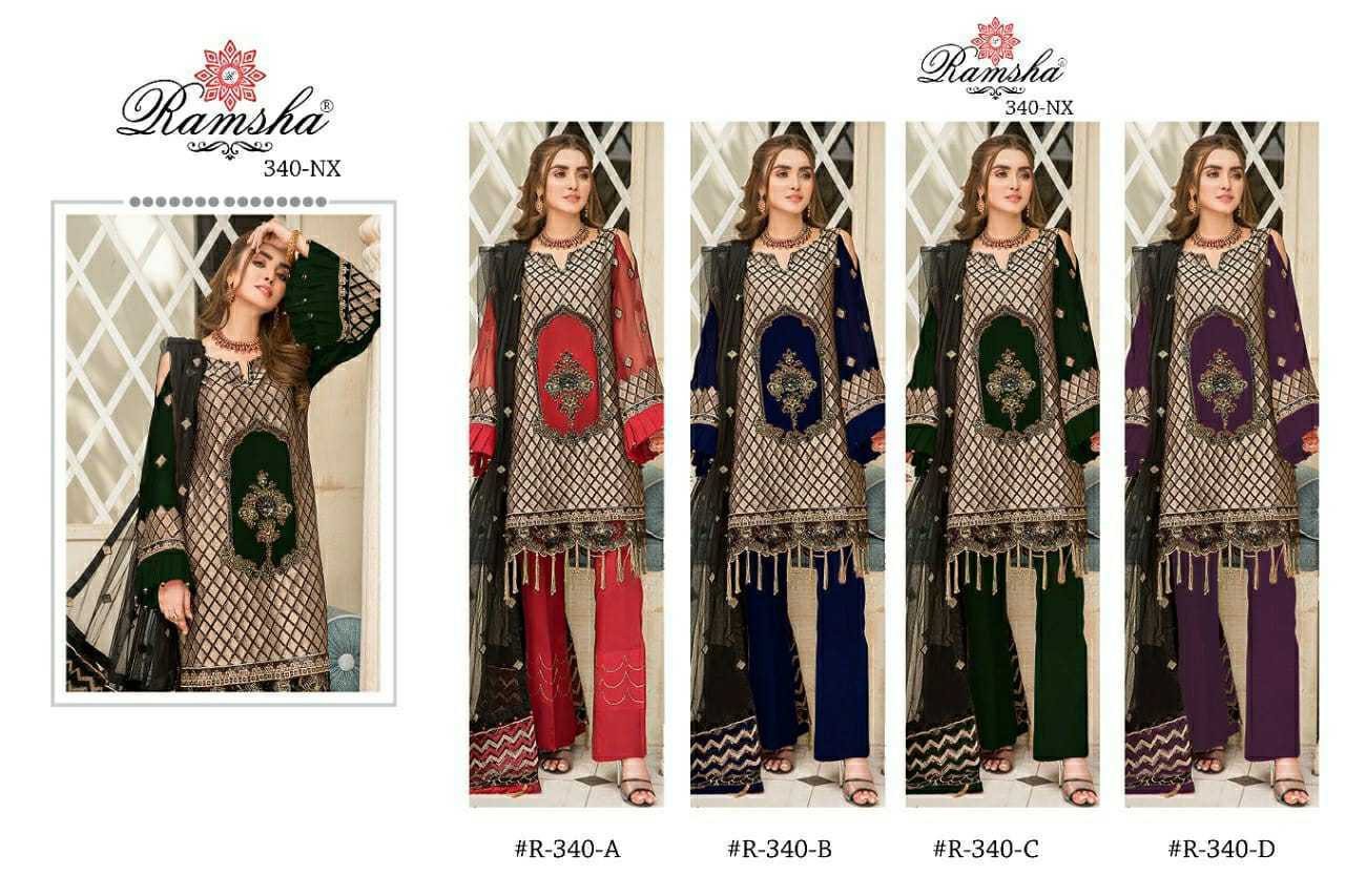 RAMSHA-PRESENT-R-340-NX-GEORGETTE-PAKISTANI-SUITS-AT-SURAT-1