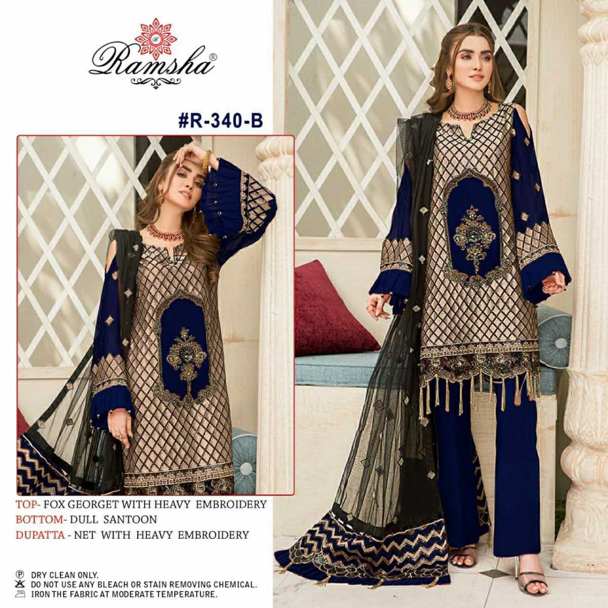 RAMSHA-PRESENT-R-340-NX-GEORGETTE-PAKISTANI-SUITS-AT-SURAT-3