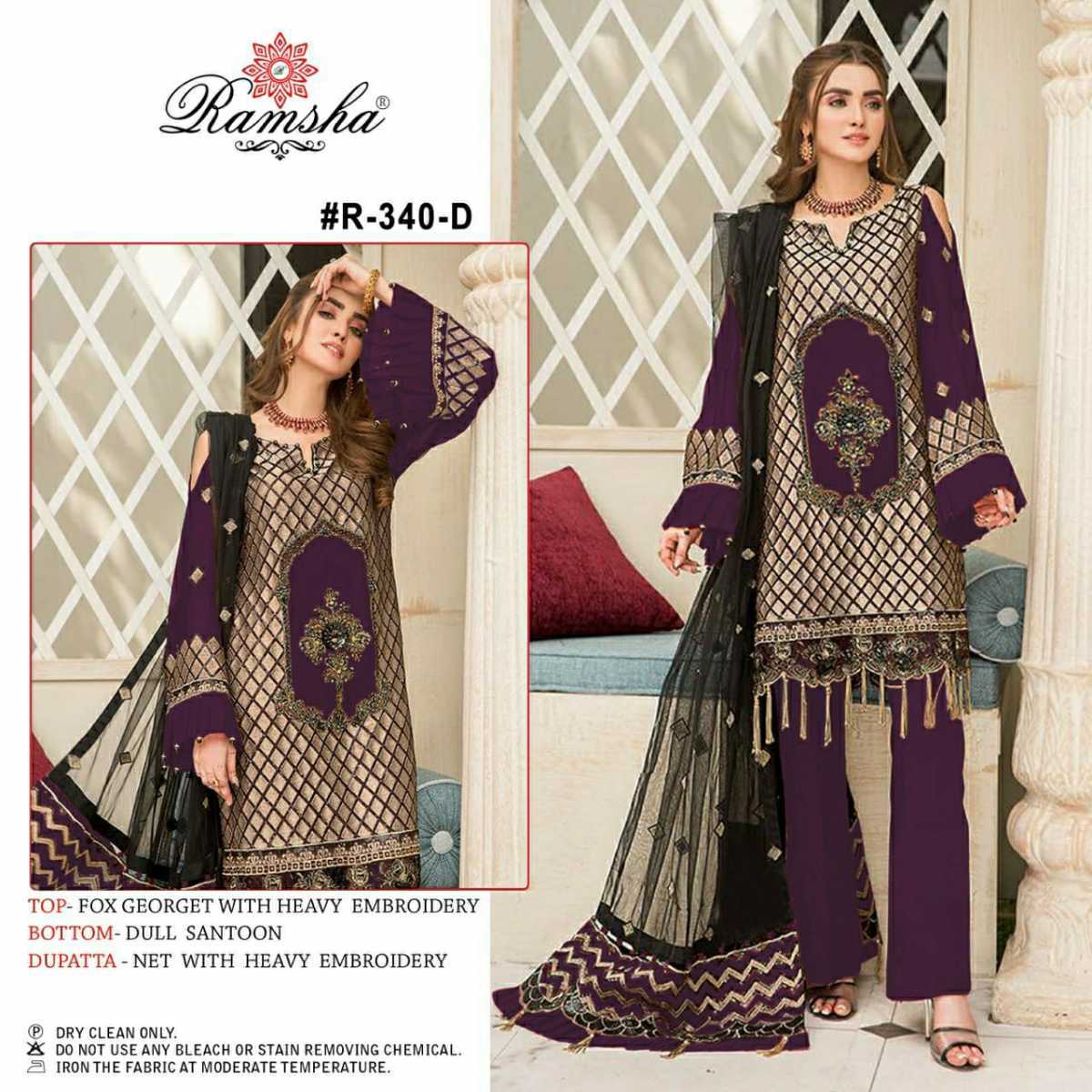 RAMSHA-PRESENT-R-340-NX-GEORGETTE-PAKISTANI-SUITS-AT-SURAT-5