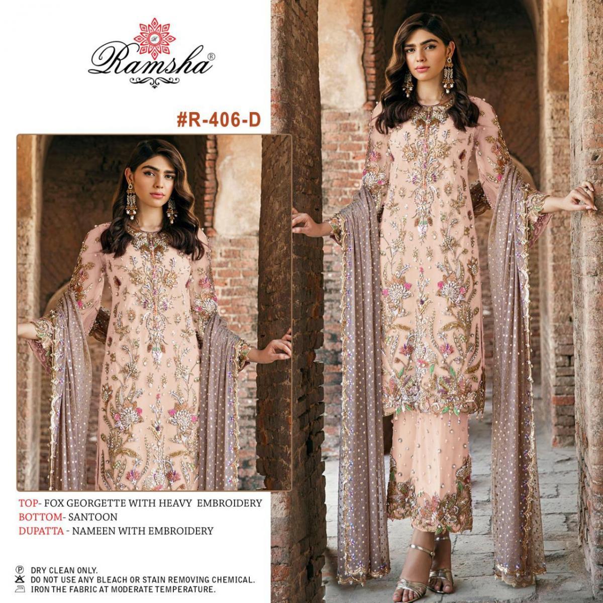 RAMSHA-PRESENT-R-406-NX-GEORGETTE-PAKISTANI-SUITS-AT-SURAT-5
