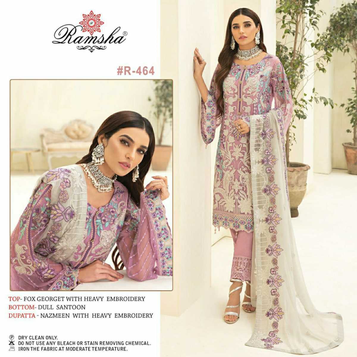 RAMSHA-PRESENT-R-458-R-464-GEORGETTE-PAKISTANI-SUITS-AT-SURAT-3