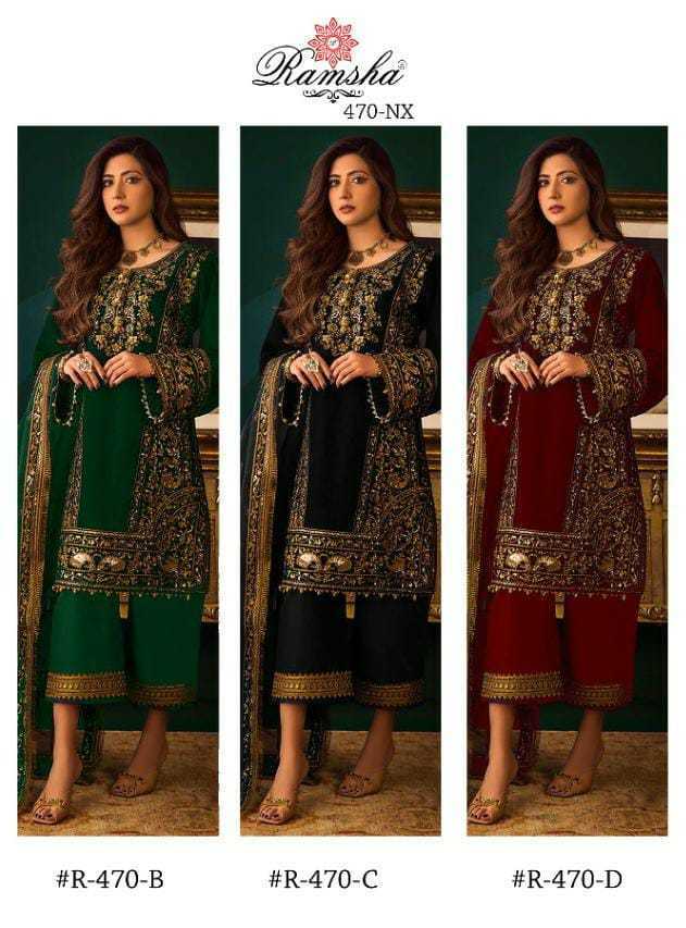 RAMSHA-PRESENT-R-470-COLOUR-GEORGETTE-EMBROIDERY-SUITS-WHOLESALE-4