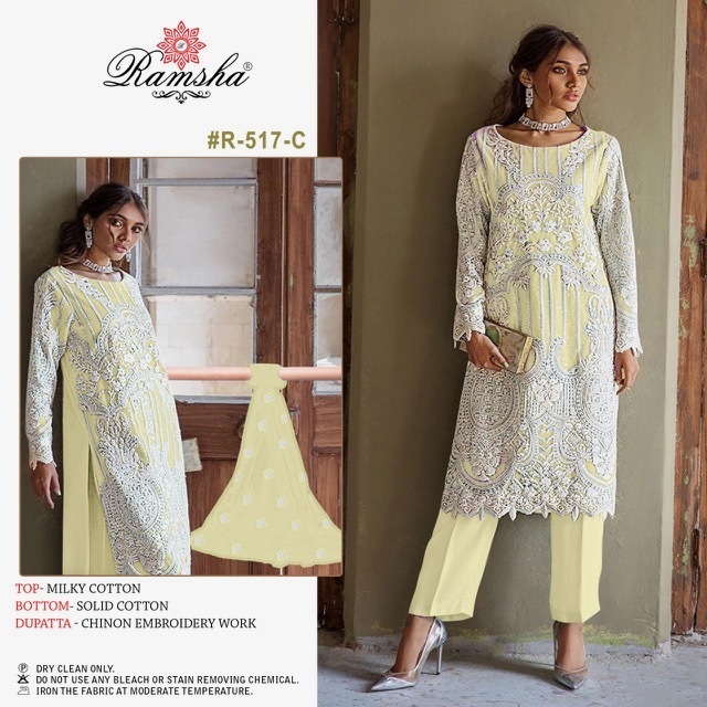 RAMSHA-PRESENT-R-517-NX-MILKY-COTTON-PAKISTANI-SUITS-SURAT-1