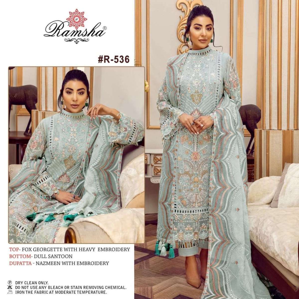 RAMSHA-PRESENT-R-536-NX-FOUX-GEORGETTE-SUITS-WHOLESALER-SURAT-1