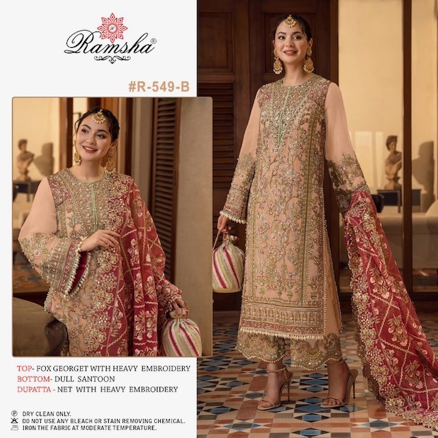 RAMSHA-PRESENT-R-549-NX-GEORGETTE-PAKISTANI-SUITS-WHOLESALER-SURAT-3
