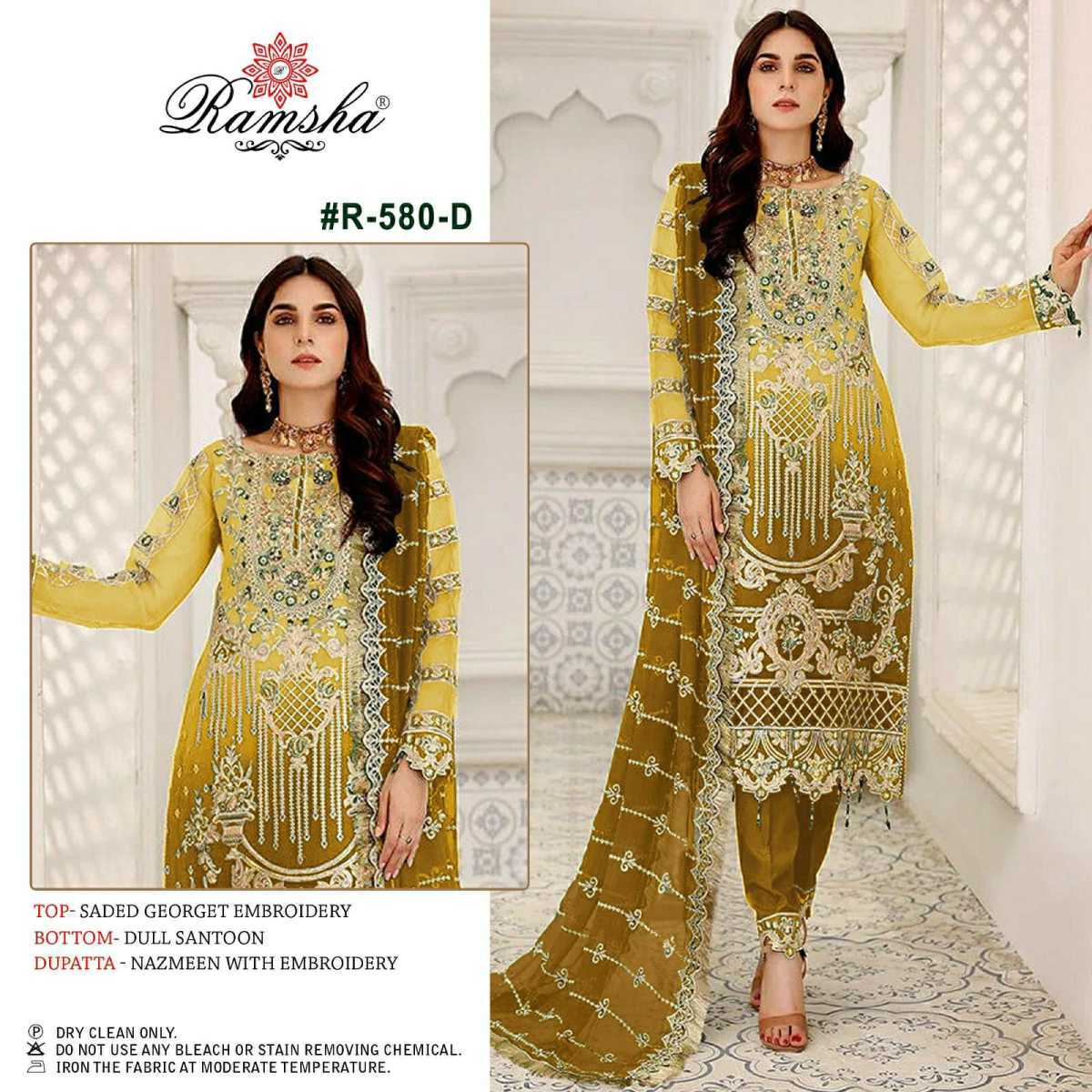 RAMSHA-PRESENT-R-580-NX-GEORGETTE-EMBROIDERY-PAKISTANI-SUITS-AT-SURAT-4