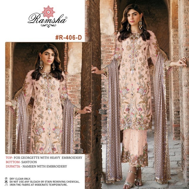 RAMSHA-R-406-A-TO-R-406-E-PAKISTANI-GEORGETTE-SUITS-WHOLESALER-6