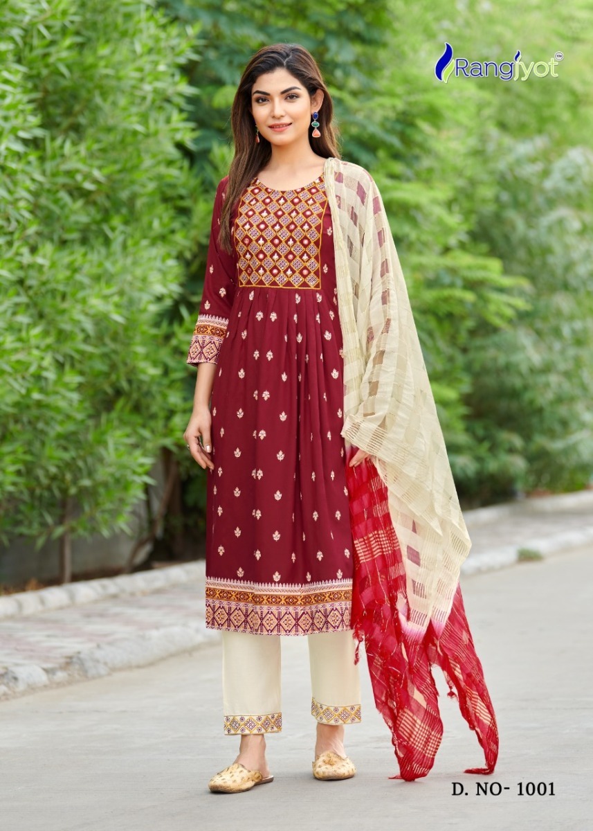 RANGJYOT-PIZZERIA-KURTI-PANT-WITH-DUPATTA-AT-SURAT-SUPPLIER-2