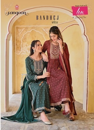 RANGOON-BANDHEJ-RAYON-BANDHEJ-PRINT-KURTIS-3PCS-SET-CATALOGUE-1