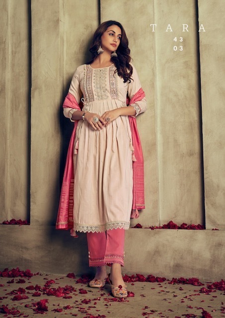 RANGOON-TARA-VISCOSE-JARI-DOBBY-KURTI-PANT-WITH-DUPATTA-NEW-CATALOGUE-2