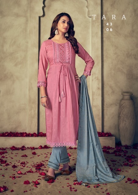 RANGOON-TARA-VISCOSE-JARI-DOBBY-KURTI-PANT-WITH-DUPATTA-NEW-CATALOGUE-5